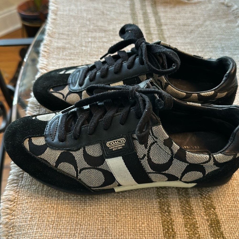 Coach Women's Black and White Sneakers